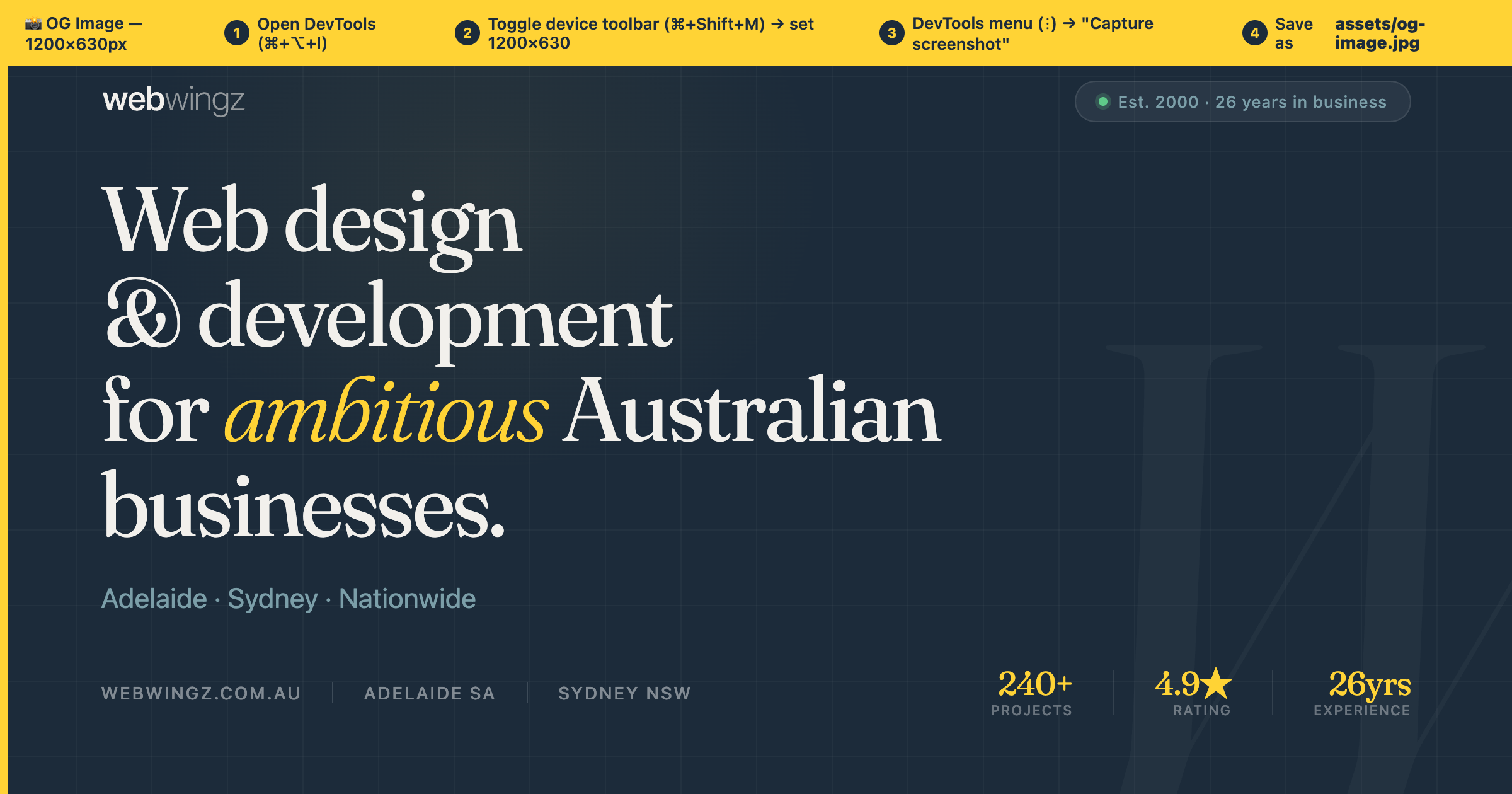 Webwingz — Web Design & Development Studio | Adelaide, AU